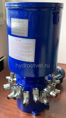 6DDRB-N5.8/30 - Станция смазки электрическая для многоточечных систем, рабочее давление до 315 бар, подача 5,8 мл/мин, мощность двигателя 0,18 кВт, объем бака 30 литров, число выходов: 6